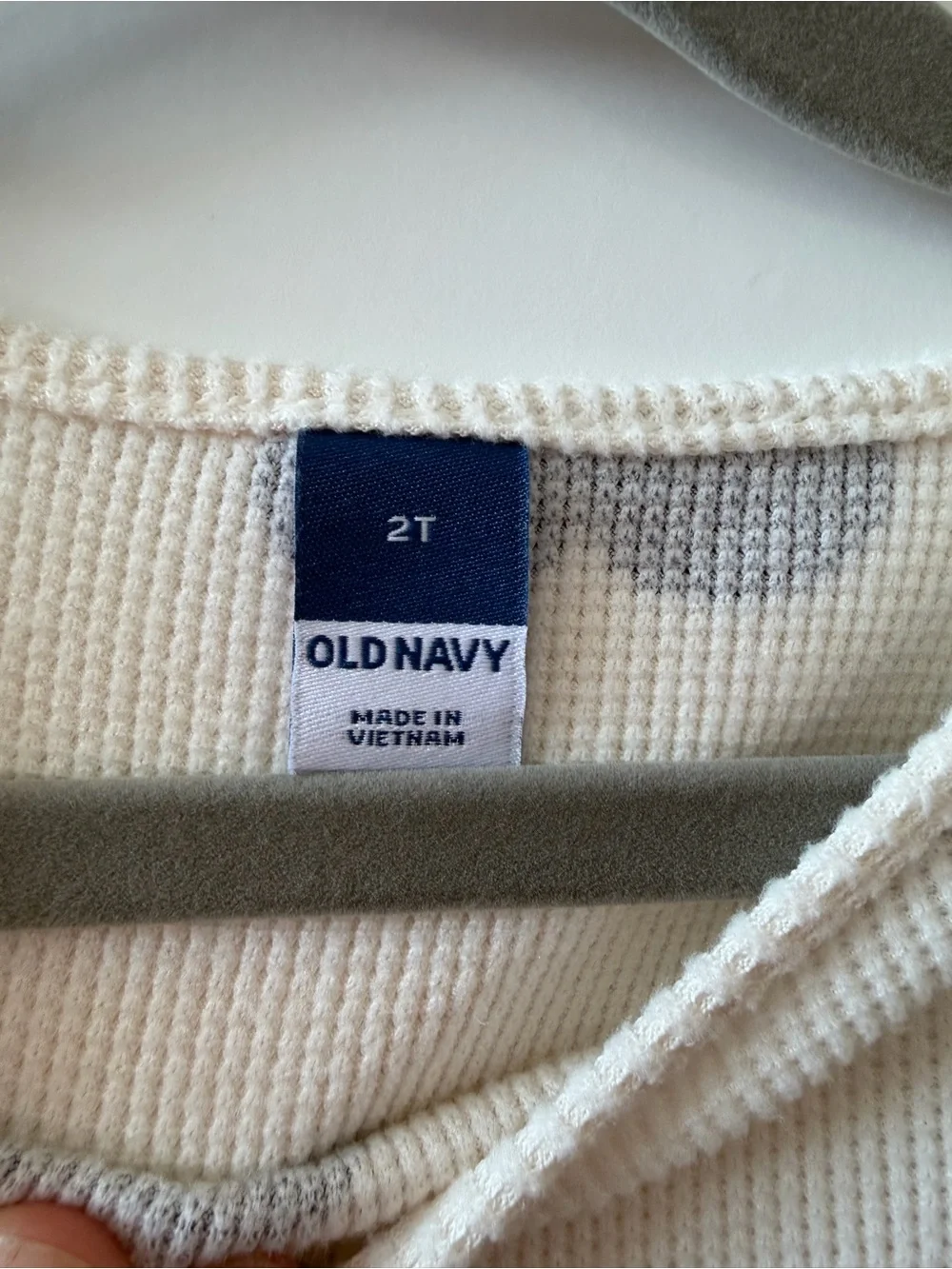 Old Navy Cream Dress with Navy Blue Hearts